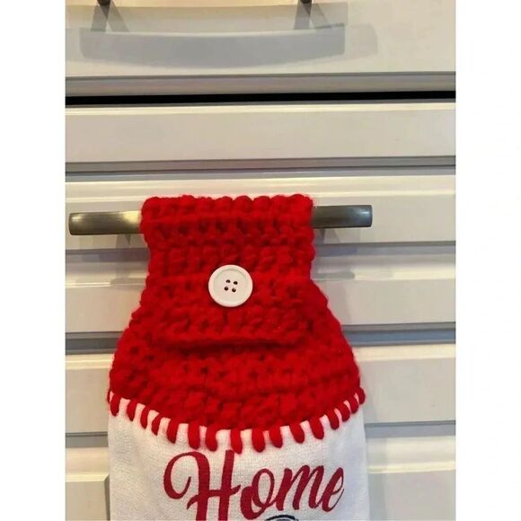 Crochet Top Kitchen Towel- Home anchor - Picture 2 of 2